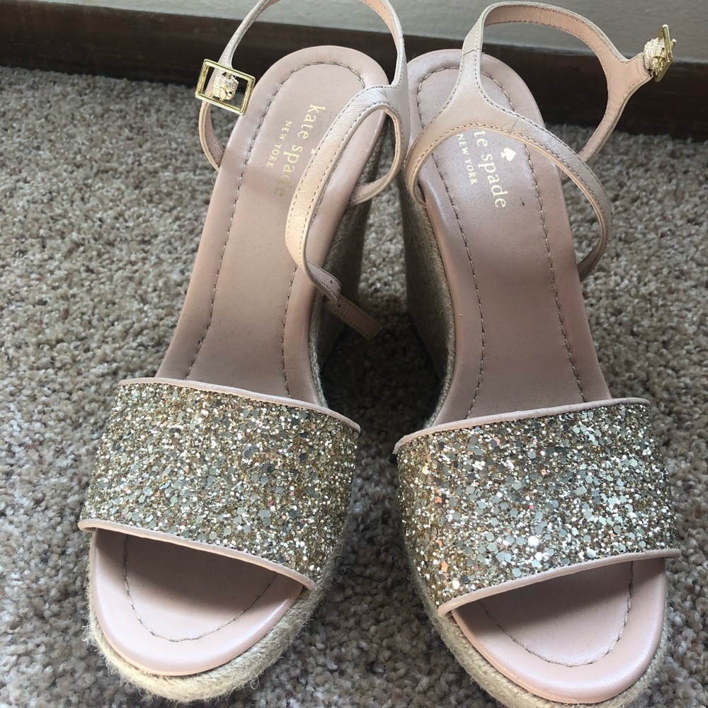 Kate spade 8 sparkle wedges